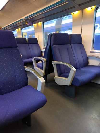Photo of the inside of the 9244 EuroCity service to Brussels.