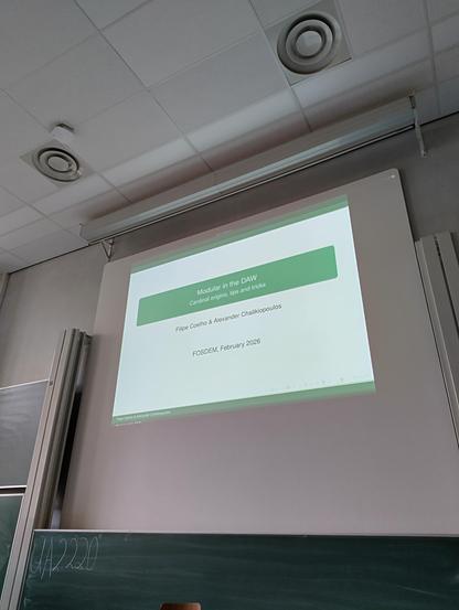 Photo of the opening slide of the Cardinal presentation by Alexander and Filipe.